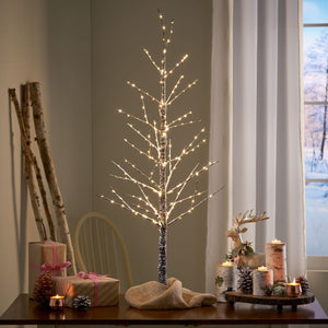 Christopher Knight Home® - Noble House - 4-foot Pre-Lit 228 Warm White LED Artificial Christmas Twig Tree