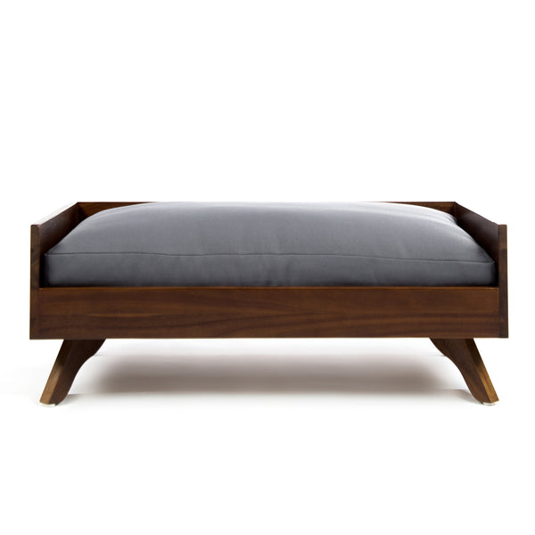 English Elm Christopher Knight Home® - SOLID Mid Century Acacia Wood Dog Bed with Water-Resistant Dark Grey Cushion, Durable Dark Oak Finish 61287.00