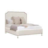 Grace Upholstered King Bed White with Opulent Opal Finish P377-BR-K3 Pulaski Furniture