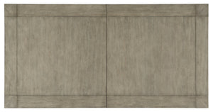 Hooker Furniture Linville Rustic North Fork Rectangle Dining Table With 24" Leaf, Oak Veneer, Smoked Mink Finish, Seats 8–10 6150-75200-85