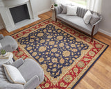 Feizy Rugs Wagner Wool Hand Tufted Classic Rug Blue/Red/Gold 8' x 10'