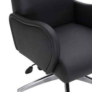 Bernhardt Bernhardt Transitional Patterson Office Chair — High-Back Upholstered Comfort, Stainless Steel Swivel Base, Adjustable Tilt (40"H) D11003