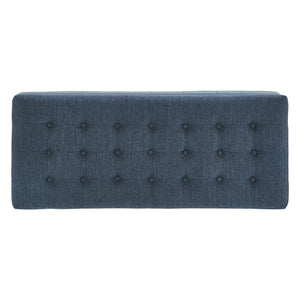 Homelegance By Top-Line Lyon Tufted Storage Bench Blue Polyester