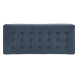 Homelegance By Top-Line Lyon Tufted Storage Bench Blue Polyester