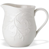 Opal Innocence Carved Creamer, 14 oz White Porcelain, Microwave & Dishwasher Safe