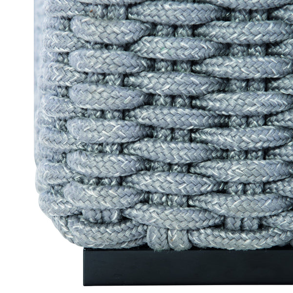 Bernhardt Bernhardt Capri Lounge Chair — Modern Grey Mist Rope, Raven Aluminum Legs, Plush Faux-Down Outdoor Comfort - Made to Order OP1012C