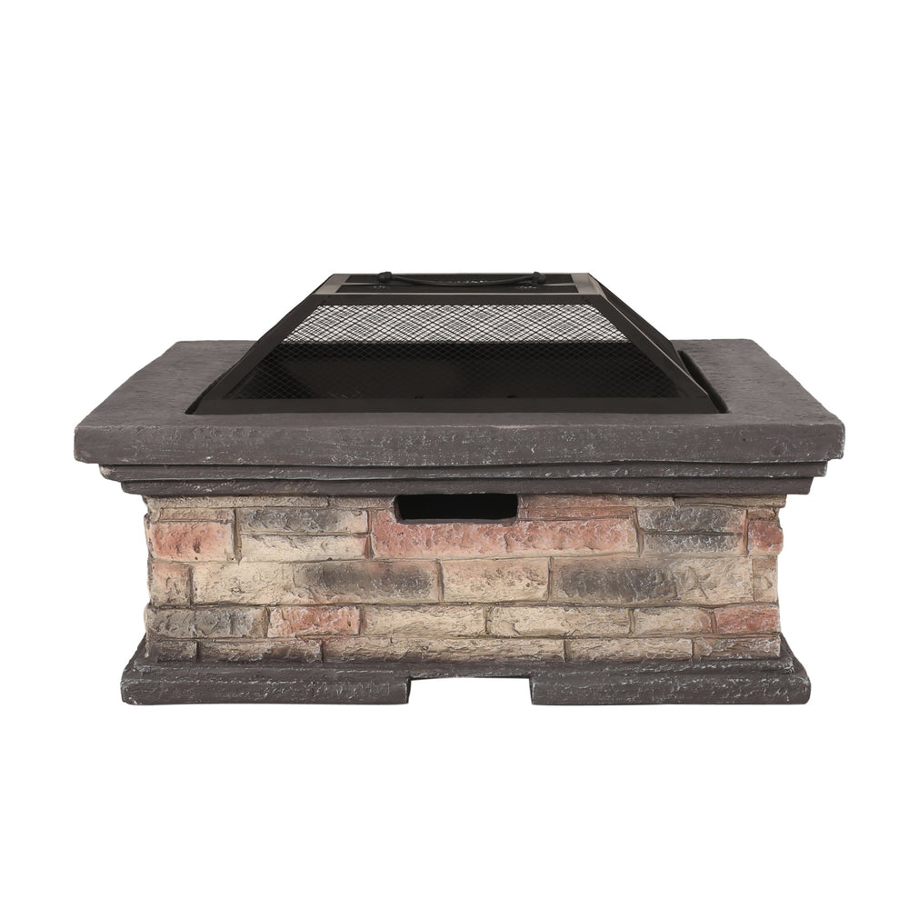 English Elm Mgo Square Wood Burning Fire Pit for Patio Backyard Gatherings Weatherproof Outdoor 72475.00
