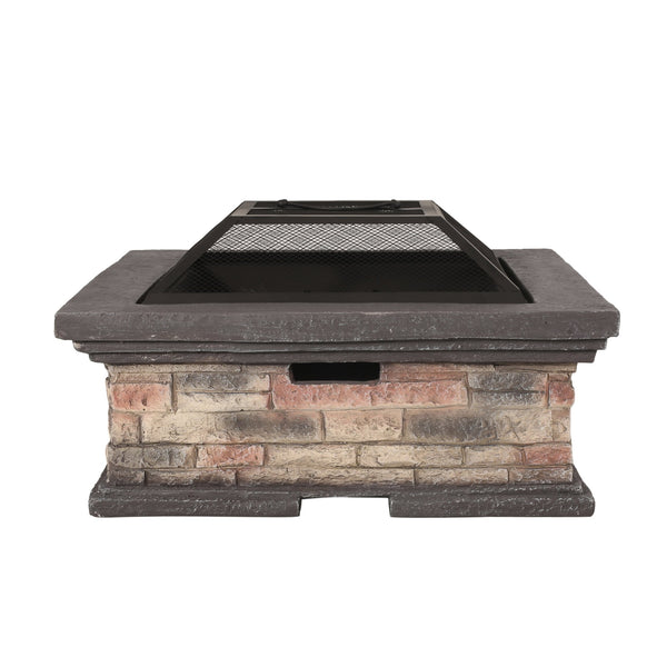 English Elm Mgo Square Wood Burning Fire Pit for Patio Backyard Gatherings Weatherproof Outdoor 72475.00