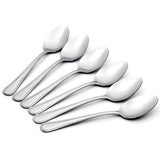 Oneida Tress Mirror 6-Piece Teaspoons Set, Stainless Steel with Platinum Trim, Dishwasher Safe