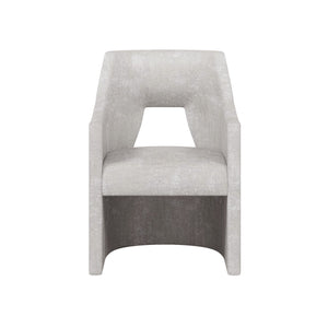A.R.T. Furniture Mezzanine Host Chair In Dove Gray - Luxurious Chenille Upholstered Barrel Design With Floor Glides Light Gray Parawood And Poplar Solids,Foam,Fiber,Fabric 325201-2249