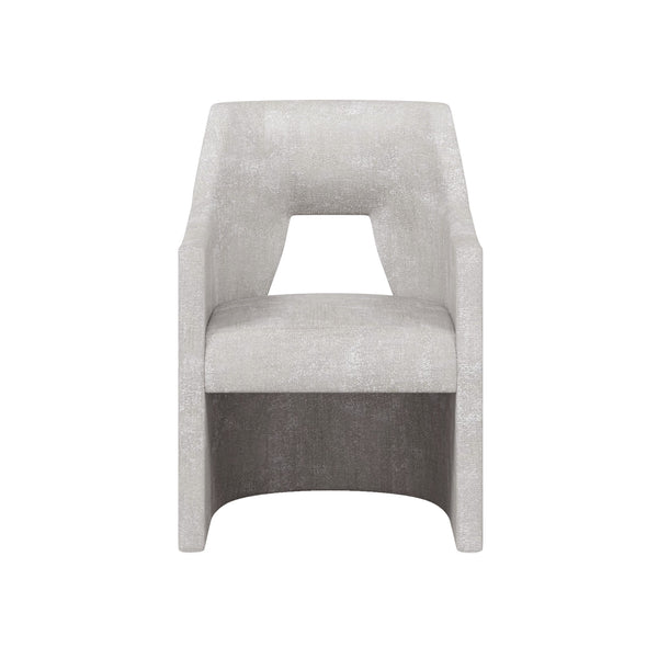 A.R.T. Furniture Mezzanine Host Chair In Dove Gray - Luxurious Chenille Upholstered Barrel Design With Floor Glides Light Gray Parawood And Poplar Solids,Foam,Fiber,Fabric 325201-2249