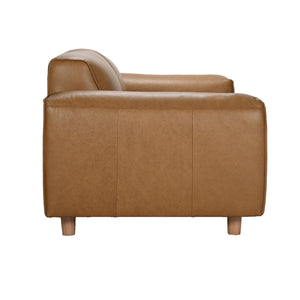 Porter Designs Porter Nerio Luxurious Top-grain Camel Leather Loveseat With Modern Design For Contemporary Spaces Brown Leather 02-204-02-6587