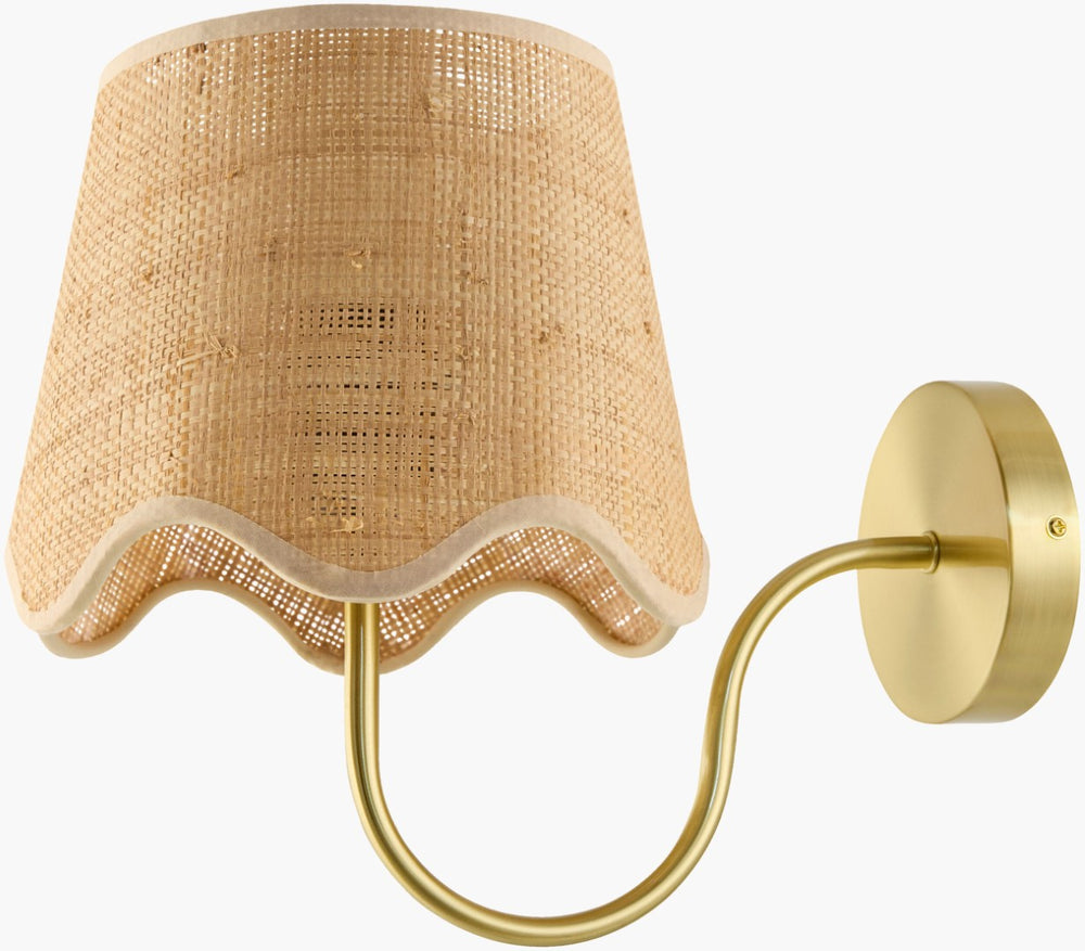 Livabliss Elanora Rattan Iron Wall Sconce Arts and Crafts Woven Shade for Warm Ambient Glow ELA-001