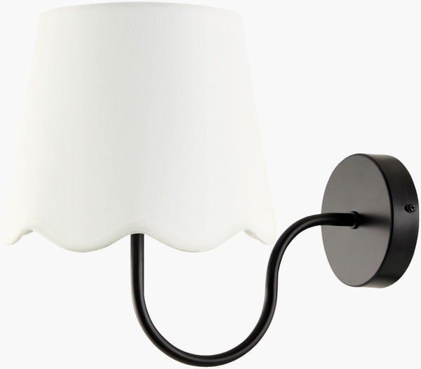 Livabliss Elanora Arts and Crafts Iron Wall Sconce with Linen Shade for Warm Bedroom Ambiance ELA-004