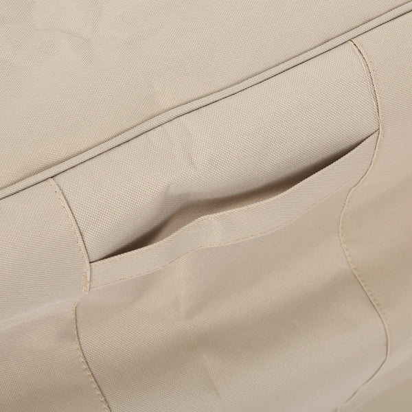 English Elm Christopher Knight Home® - SHIELD Chat Set Cover Waterproof Polyester Fabric, Handcrafted 19x8.5x6.38 Protective Outdoor Slipcover Beige 60003.00