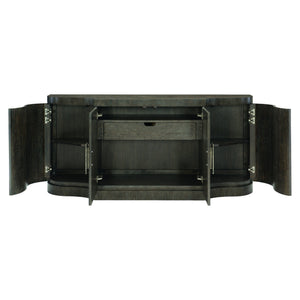 Bernhardt Bernhardt Cerused Charcoal Linea Buffet With Wire-Brushed Oak Grain, Adjustable Shelves, Anti-Tip Kit 384132B