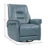 Parker House Parker Living Carnegie - Verona Azure - Powered By Freemotion Cordless Power Swivel Glider Recliner Verona Azure Top Grain Leather with Match (X) MCAR#812GSPH-P25-VAZ