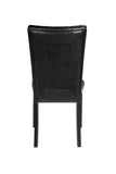 Steve Silver Sterling Black Leatherette Parsons Chair, Set of 2 SN500S