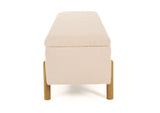 VIG Furniture Modrest Electra - Modern Ivory Fabric + Rubberwood Bench With Storage VGHM-F3030-IVY