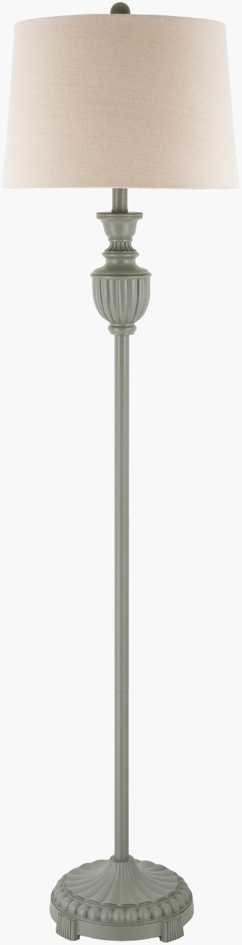 Livabliss Elgood Traditional Floor Lamp with Resin Base and Linen Shade for Living Room ELG-002