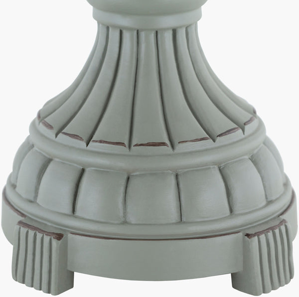 Surya Elgood 28" Elegant Accent Table Lamp - High-grade Resin Base, Linen Shade, Perfect For Any Decor! Body, Gray,Finial, Black,Harp, Metallic ,Brass,Cord, Translucent Resin,Linen,Polyester,Resin Elg-001