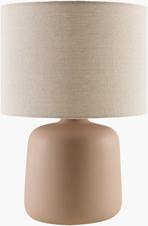 Livabliss Elio Ceramic Base Accent Table Lamp with Linen Shade for Nightstand or Console ELI-003