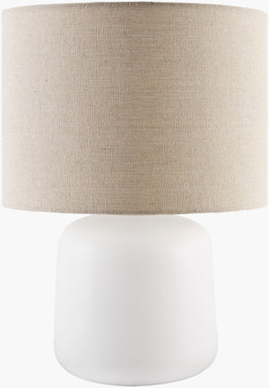 Livabliss Elio Ceramic Accent Lamp with Dual Layer Linen Shade for Nightstand or Console ELI-004