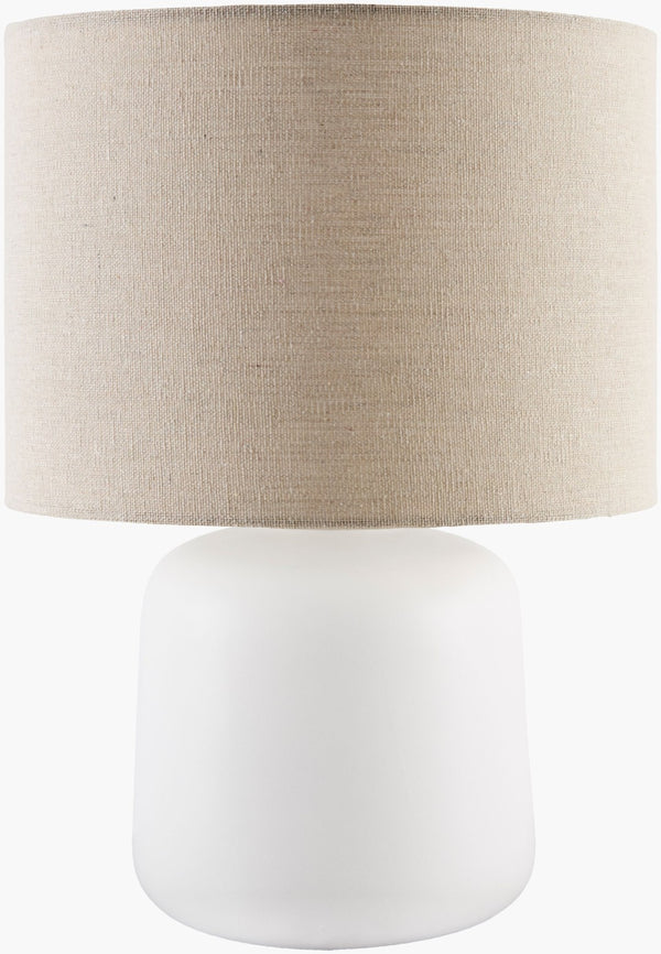 Livabliss Elio Ceramic Accent Lamp with Dual Layer Linen Shade for Nightstand or Console ELI-004