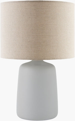 Livabliss Elio Ceramic Base Table Lamp with Linen Shade for Nightstand or Console ELI-007
