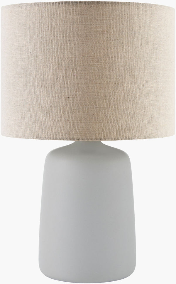 Livabliss Elio Ceramic Base Table Lamp with Linen Shade for Nightstand or Console ELI-007