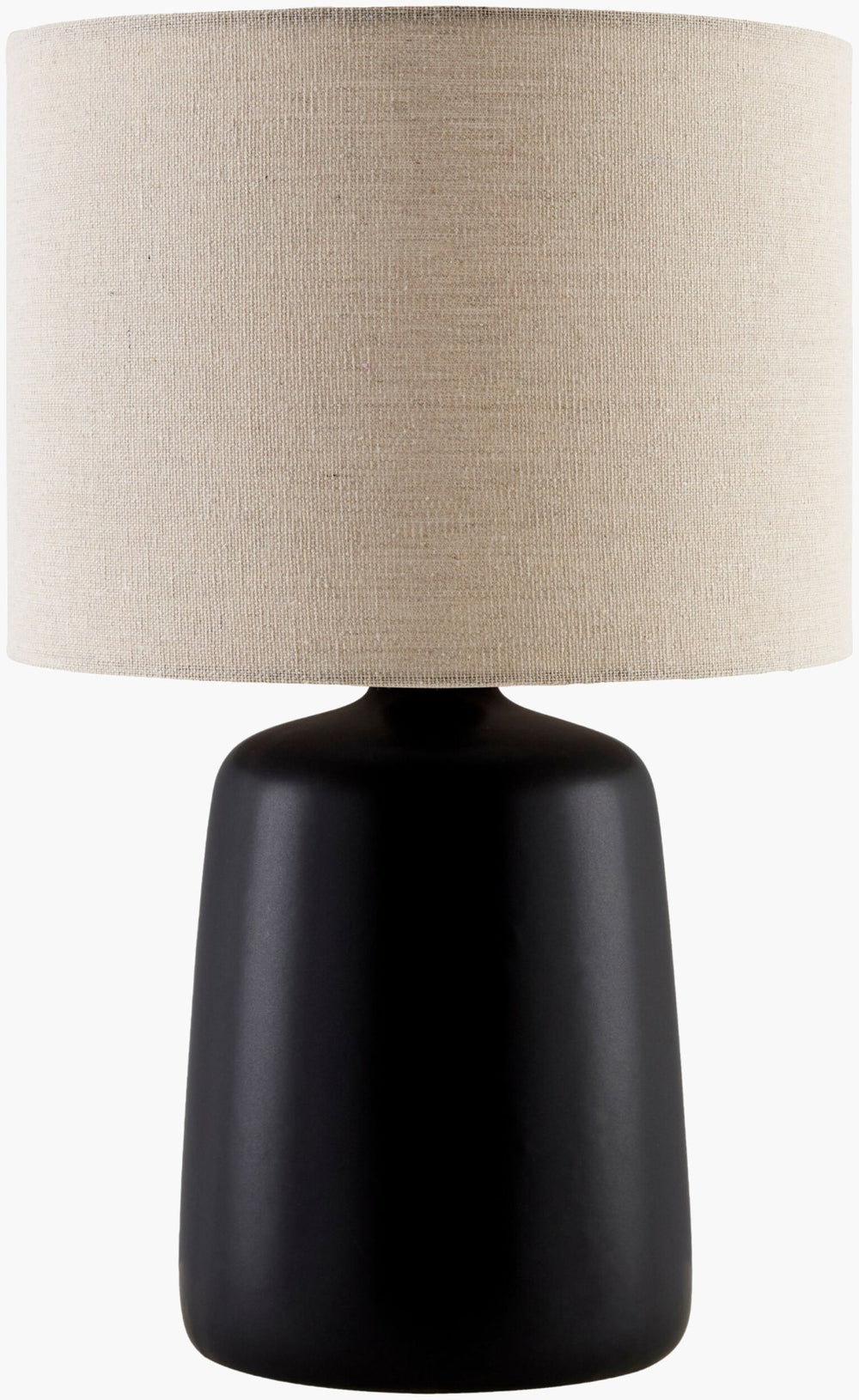 Livabliss Elio Ceramic Base Table Lamp with Linen Shade for Minimalist Bedroom Living Room ELI-008