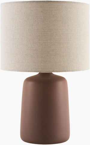 Livabliss Elio Ceramic Base Table Lamp with Linen Shade for Nightstand or Living Room ELI-009
