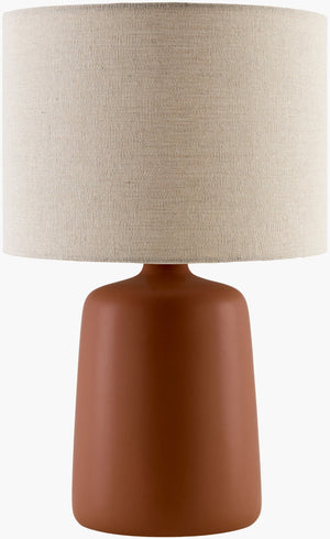Livabliss Elio Ceramic Base Table Lamp with Linen Shade for Modern Bedside or Console Use ELI-010
