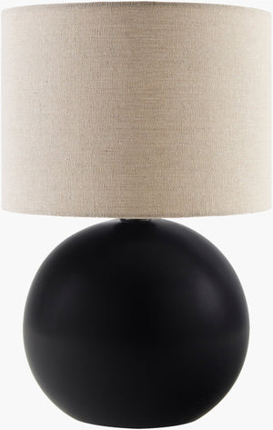 Livabliss Elio Ceramic Base Accent Lamp with Linen Shade for Bedroom or Living Room ELI-011