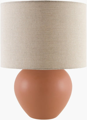 Livabliss Elio Ceramic Base Table Lamp with Dual Linen Shade for Warm Ambient Bedroom Glow ELI-020