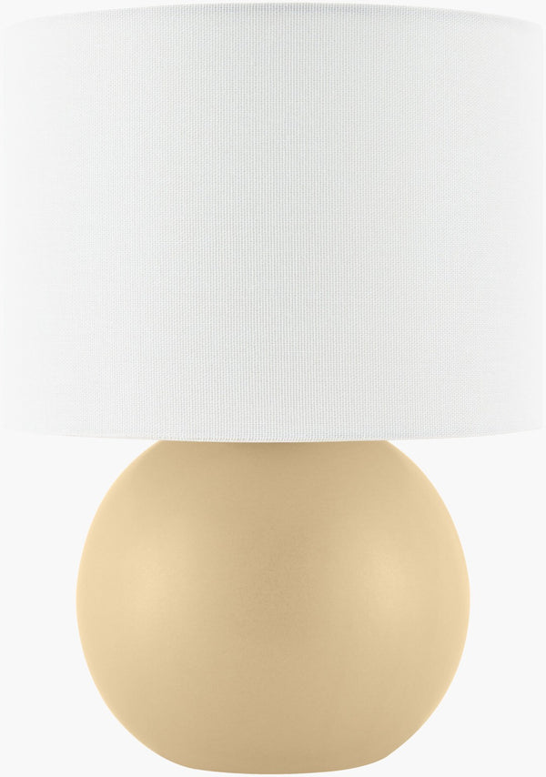 Livabliss Elio Ceramic Accent Lamp with Linen Shade Warm Ambient Glow for Bedroom or Console ELI-024
