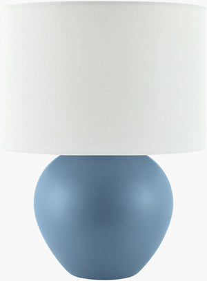 Livabliss Elio Ceramic Table Lamp with Linen Shade for Bedside Console or Reading Nook ELI-032