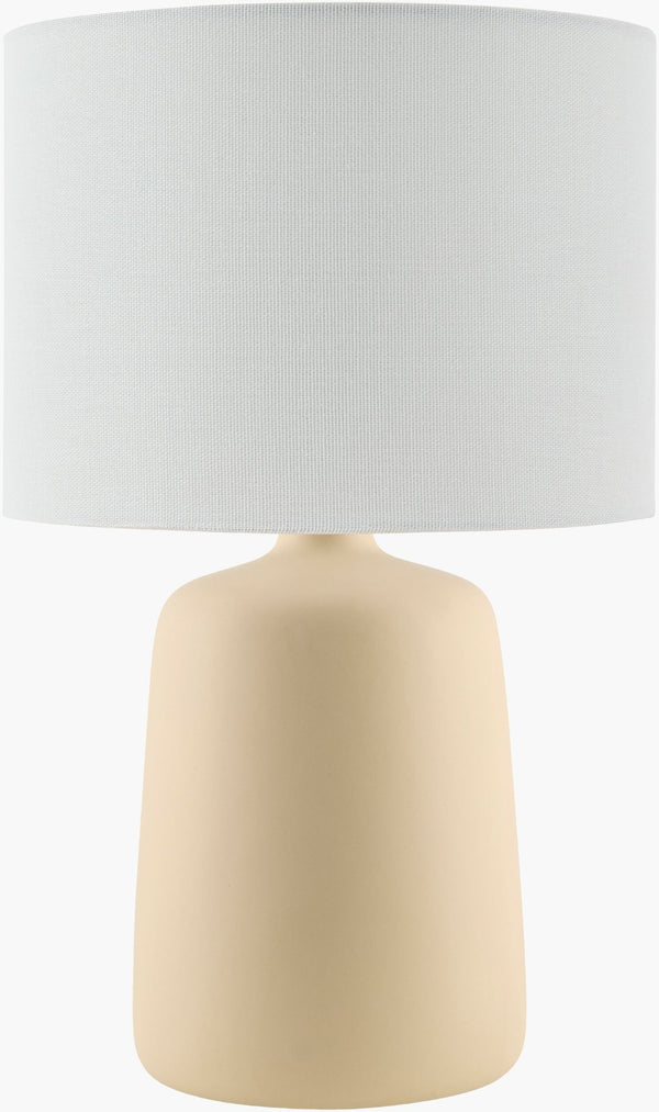 Livabliss Elio Ceramic Table Lamp with Linen Shade Warm Diffused Glow for Nightstand or Console ELI-045