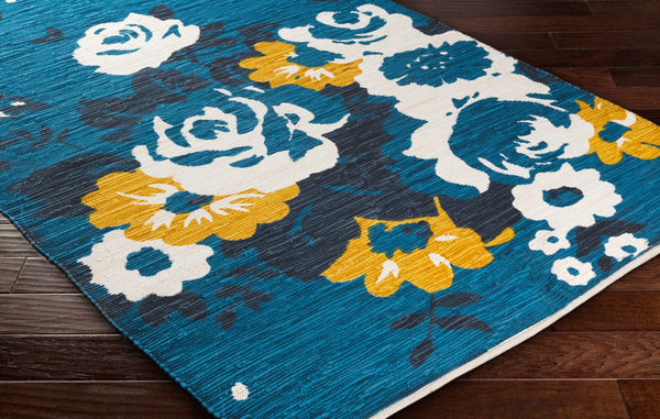 Surya Elaine 8' X 11' Handmade Cotton Rug - Rustic Charm For Cozy Decor, Durable & Inviting Style Blue Cotton Eli3088-811