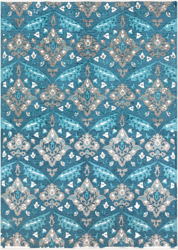 Surya Elaine 8' X 11' Handmade Cotton Rug - Rustic Charm For Cozy Decor, Durable & Inviting Style Light Blue Cotton Eli3090-811