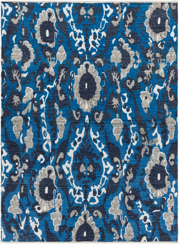 Surya Elaine 8' X 11' Handmade Cotton Rug - Rustic Charm For Cozy Decor, Durable & Inviting Style Blue Cotton Eli3099-811