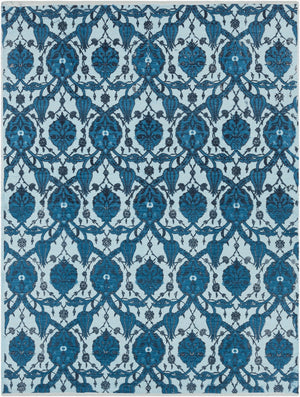 Surya Elaine 8' X 11' Handmade Cotton Rug - Rustic Charm For Cozy Decor, Durable & Inviting Style Blue Cotton Eli3101-811
