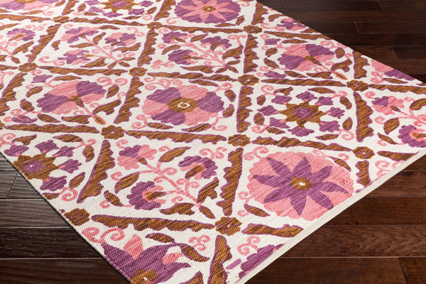 Surya Elaine 8' X 11' Handmade Cotton Rug - Rustic Charm For Cozy Decor, Durable & Inviting Style Light Pink Cotton Eli3105-811