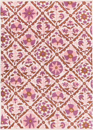 Surya Elaine 8' X 11' Handmade Cotton Rug - Rustic Charm For Cozy Decor, Durable & Inviting Style Light Pink Cotton Eli3105-811