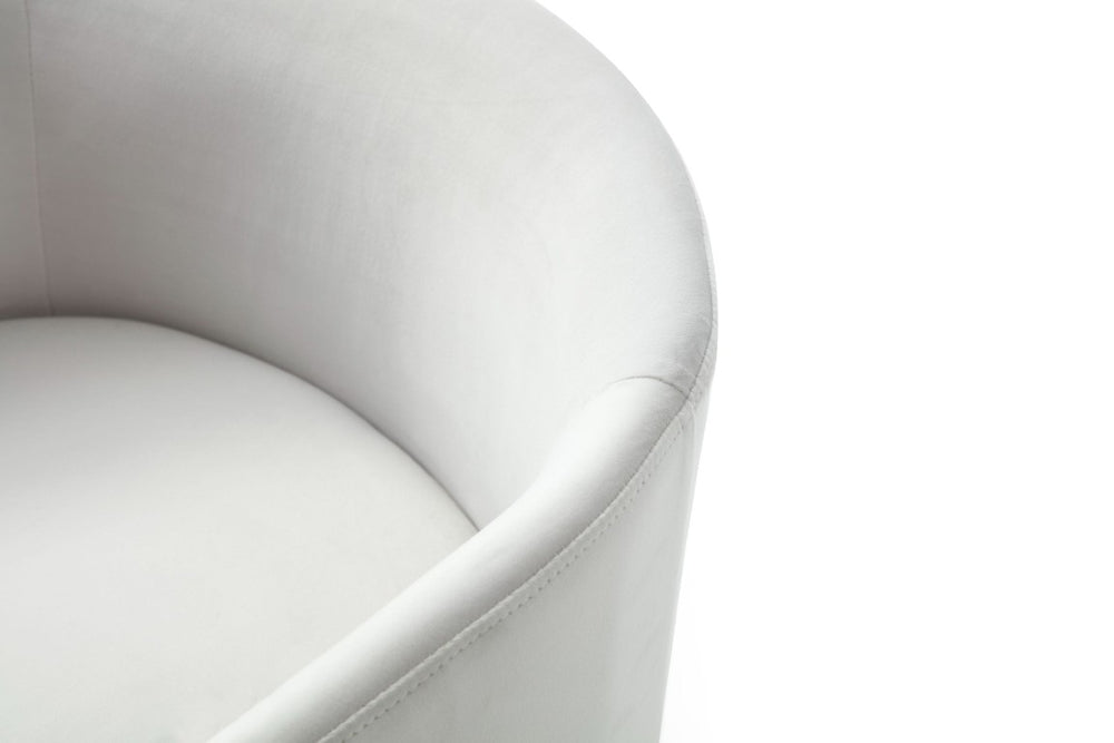 VIG Furniture Elisa Modern Velvet Chair With Antique Brass Base — Curved Support, Plush Foam, Stain-Resistant Fabric Beige Dining Chair VGVCB8369-BG-DC