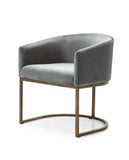 VIG Furniture Modrest Elisa - Modern Grey Velvet & Brass Dining Chair VGVCB8369-GRY-DC