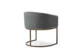 VIG Furniture Modrest Elisa - Modern Grey Velvet & Brass Dining Chair VGVCB8369-GRY-DC