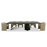 VIG Furniture Modrest Elkhorn - Glam Black Ash + Stainless Steel 126" Dining Table VGGMDT-1599