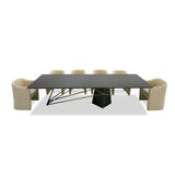 VIG Furniture Modrest Elkhorn - Glam Black Ash + Stainless Steel 126" Dining Table VGGMDT-1599