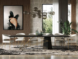 VIG Furniture Modrest Elkhorn - Glam Black Ash + Stainless Steel 126" Dining Table VGGMDT-1599